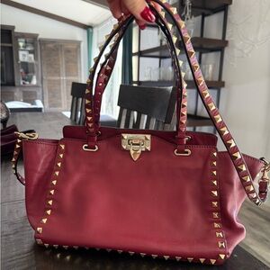 Valentino Red Studded Women's Bag